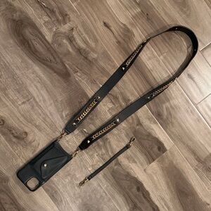 Bandolier Black Leather iPhone 13 Case & Straps